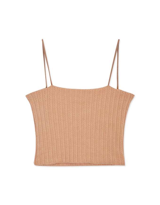 Elevated Detailing Cami Crop Top (With Padding)