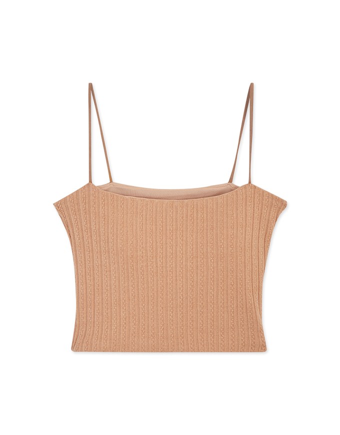 Elevated Detailing Cami Crop Top (With Padding)