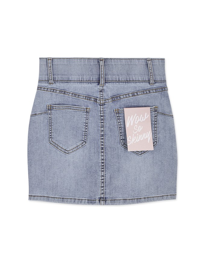 Breezy Cooling No Filter Denim Jeans Mini Skirt