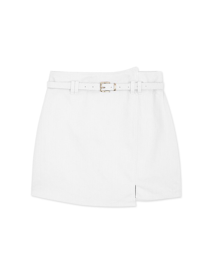 High Waisted Small Slit Skorts (With Belt)
