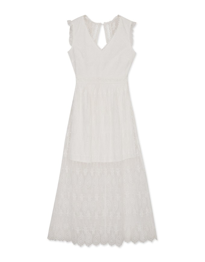 Paisley Lace Maxi Dress