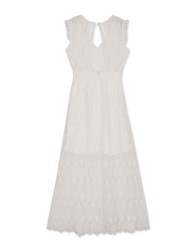 Paisley Lace Maxi Dress