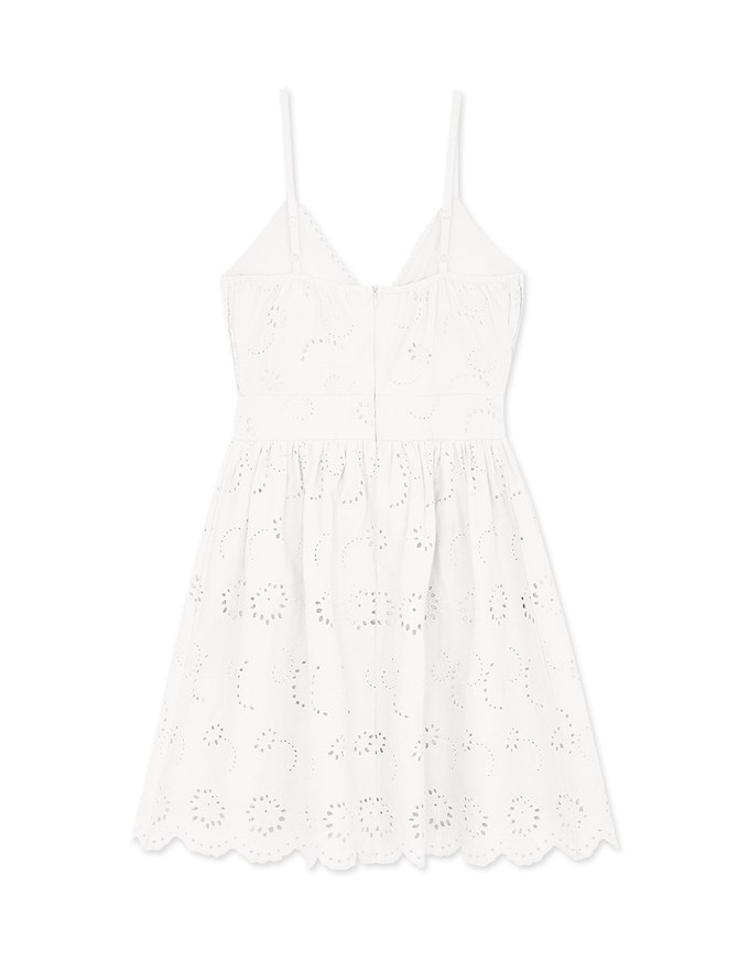 Embroidered Empire Dress (With Padding)