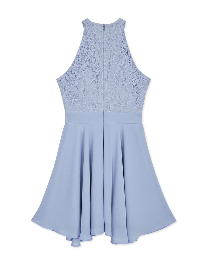 Soigné Lace Splice Mini Dress
