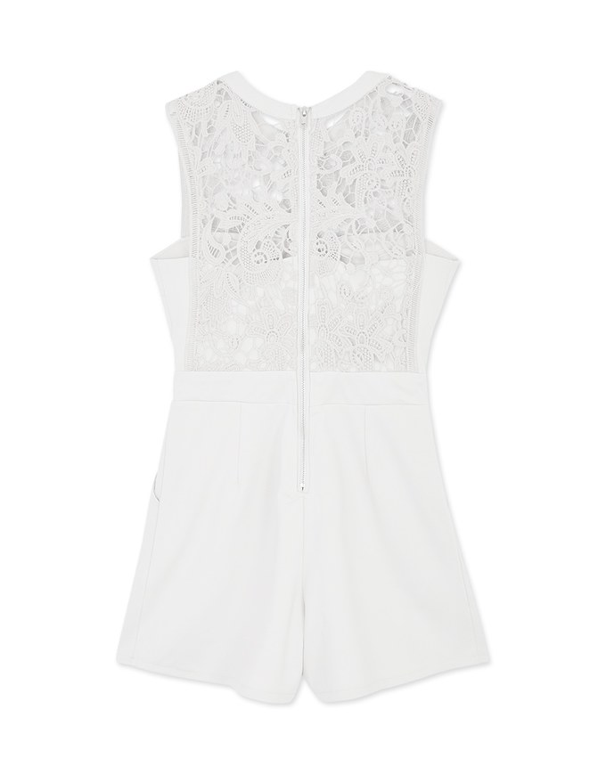 Jacquard Lace Playsuit (With Non-Detachable Bra Pads)