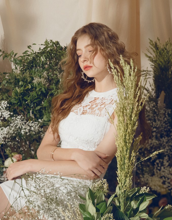 Jacquard Lace Playsuit (With Non-Detachable Bra Pads)