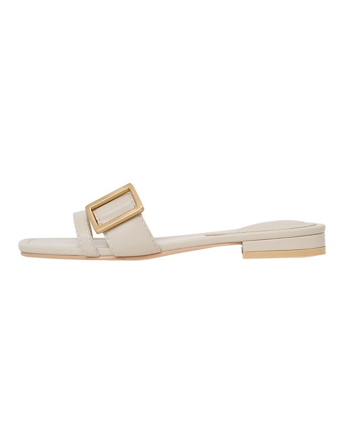 Square-Buckle Slide Sandals
