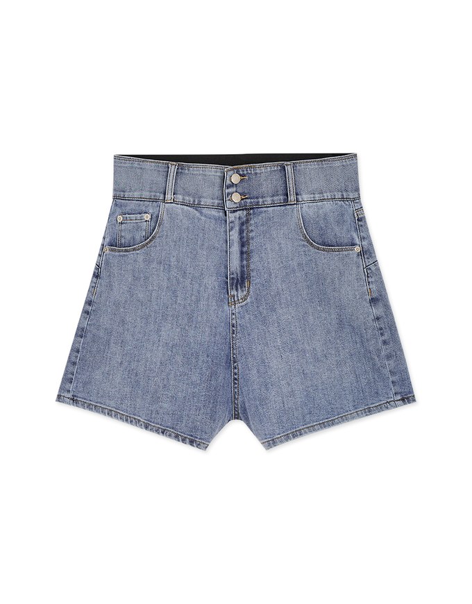 【Den!m LITE】Denim SHORTS Cooling Fabric Jeans Shorts Extra High Waisted No Filter