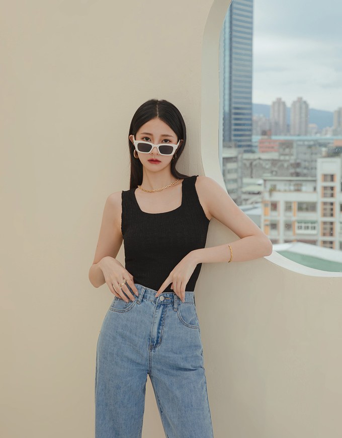 Minimal Textured Tank Top