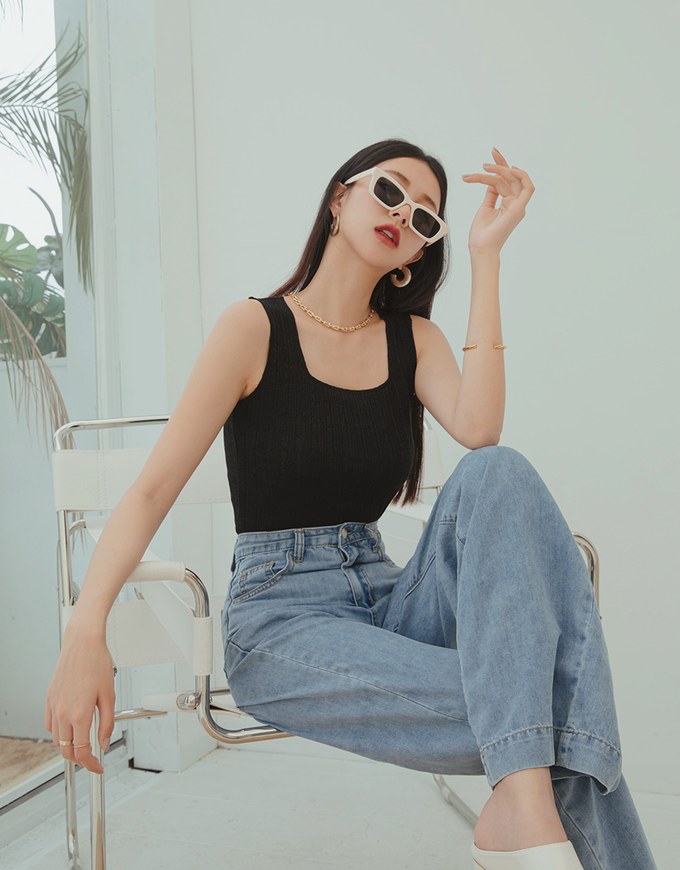 Minimal Textured Tank Top