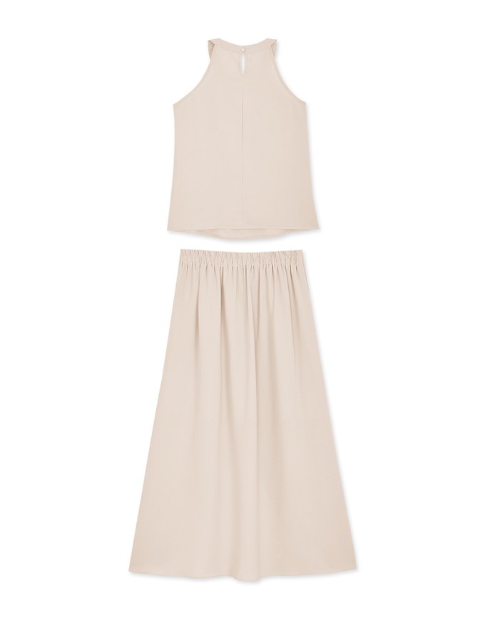 Halter Top & Wrap Skirt Set Wear