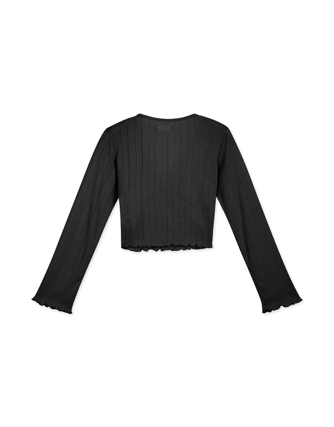 Finest Crossover Tie-Side Lettuce-Hem Top