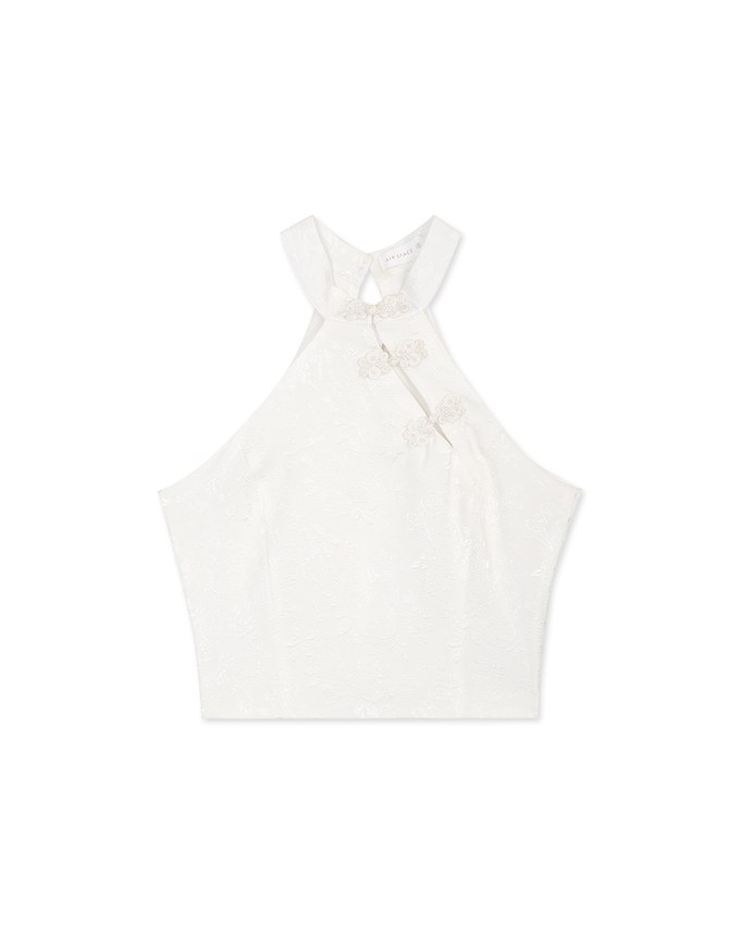 Qipao TOP Embossed Cheongsam Halter Neck Vest Cami Tank Top
