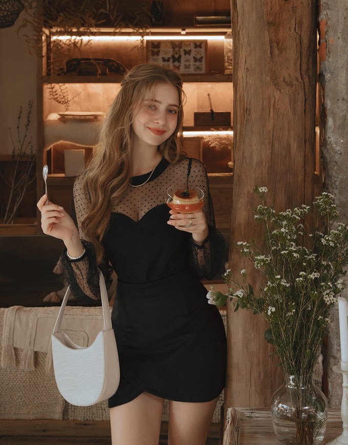Overlapping Suede Skirt