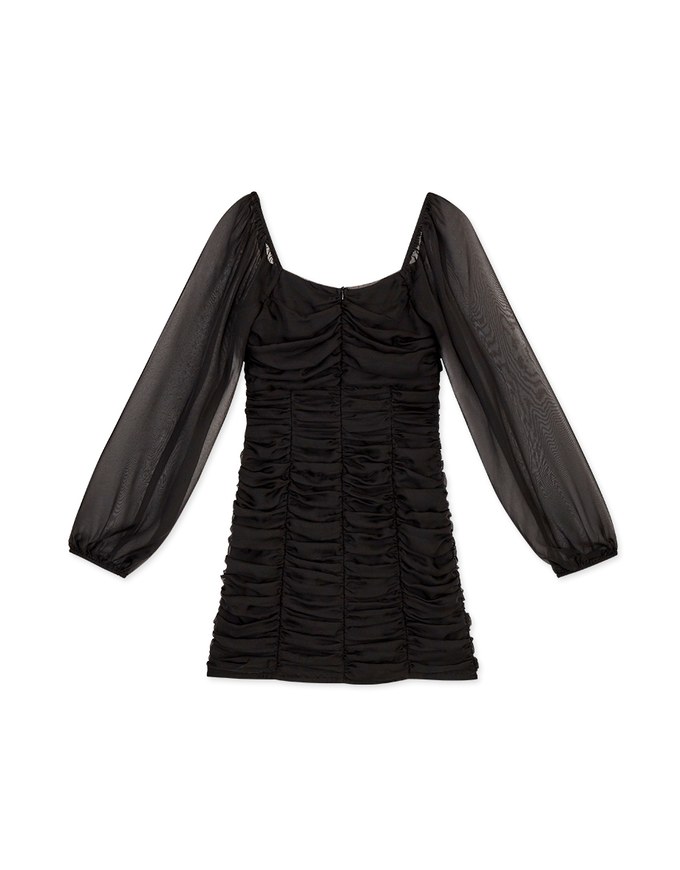 Sweetheart Ruched Bodycon Mini Dress(With padding)
