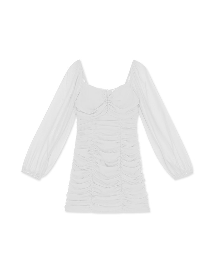 Sweetheart Ruched Bodycon Mini Dress(With padding)