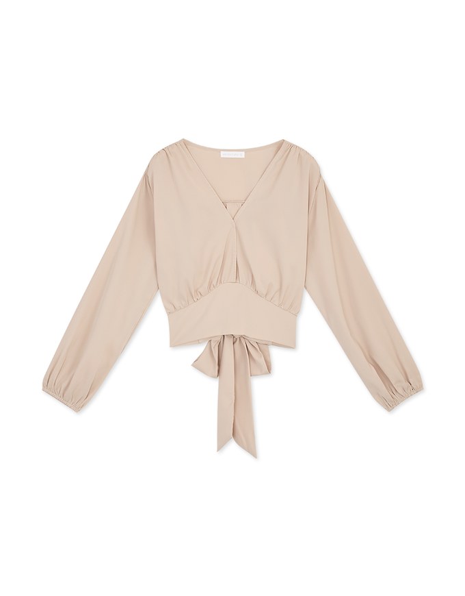 Feminine Chic Tie-Back Crop Top
