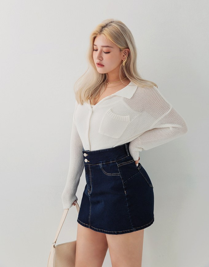 No Filter Shape-Up Slimming Denim Jeans Skort 2.0 (With Butt Padding)
