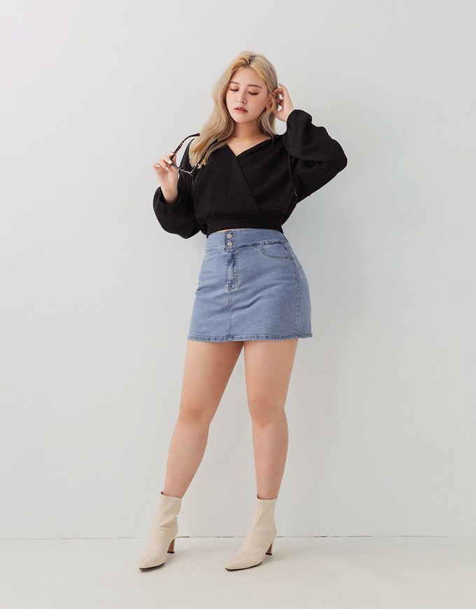 No Filter Shape-Up Slimming Denim Jeans Skort 2.0 (With Butt Padding)