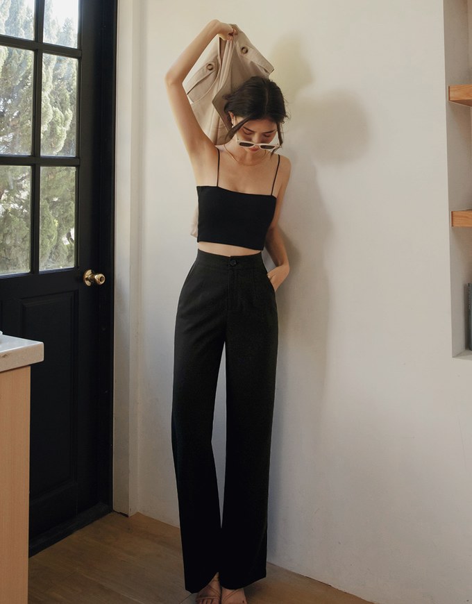 Sleek CEO Slimming Boot-Cut Suit Straight Pants