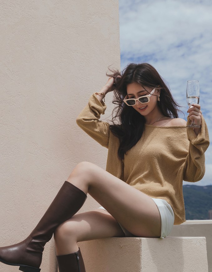 Soft Grunge Sheer Knit Top