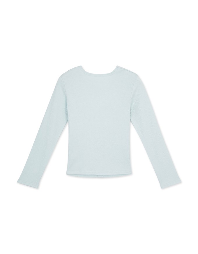 Sensual Front Hollow Buttoned Knit Top