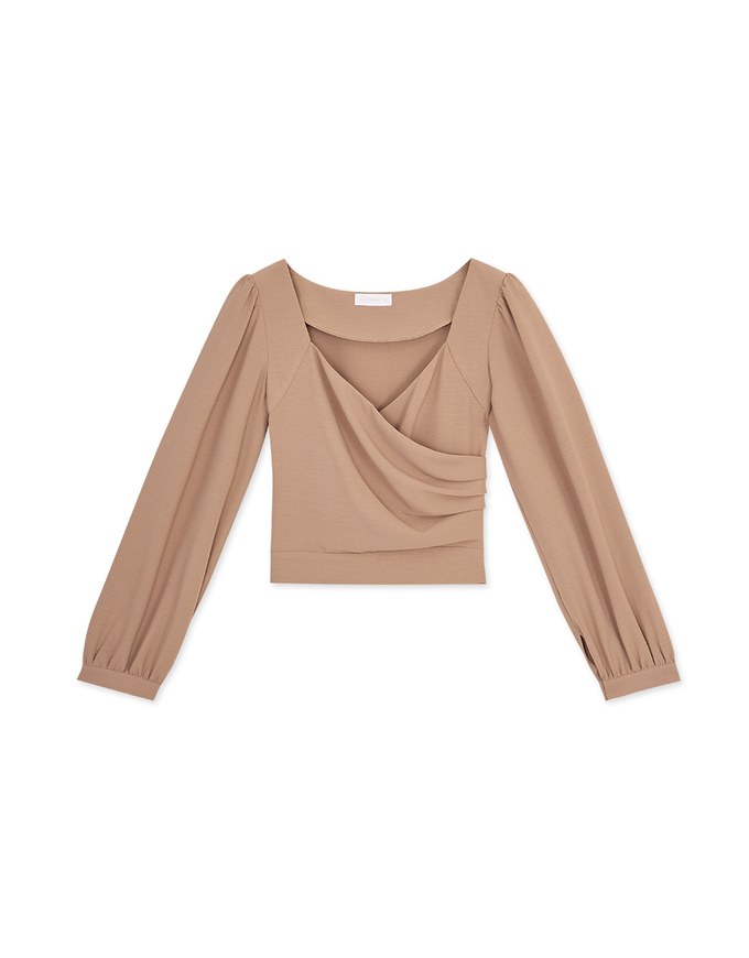 Minimal Chic Sweetheart Crossover Ruched Top