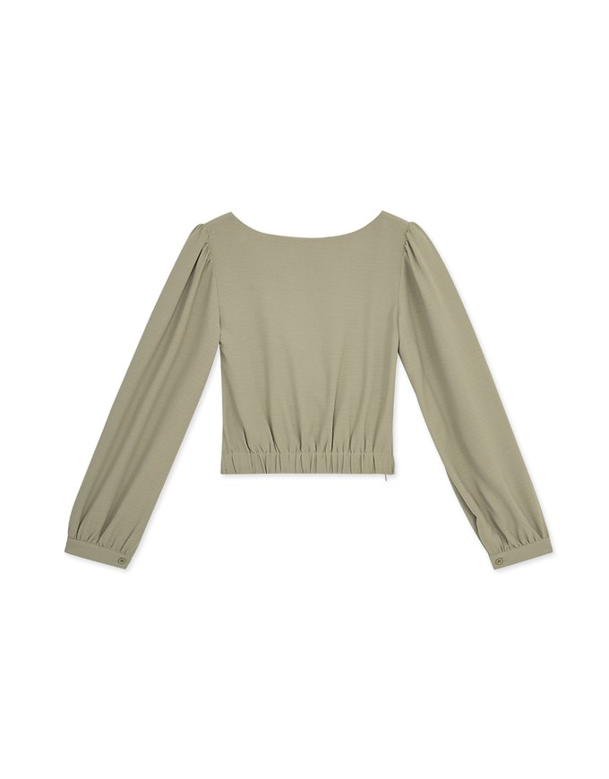 Minimal Chic Sweetheart Crossover Ruched Top