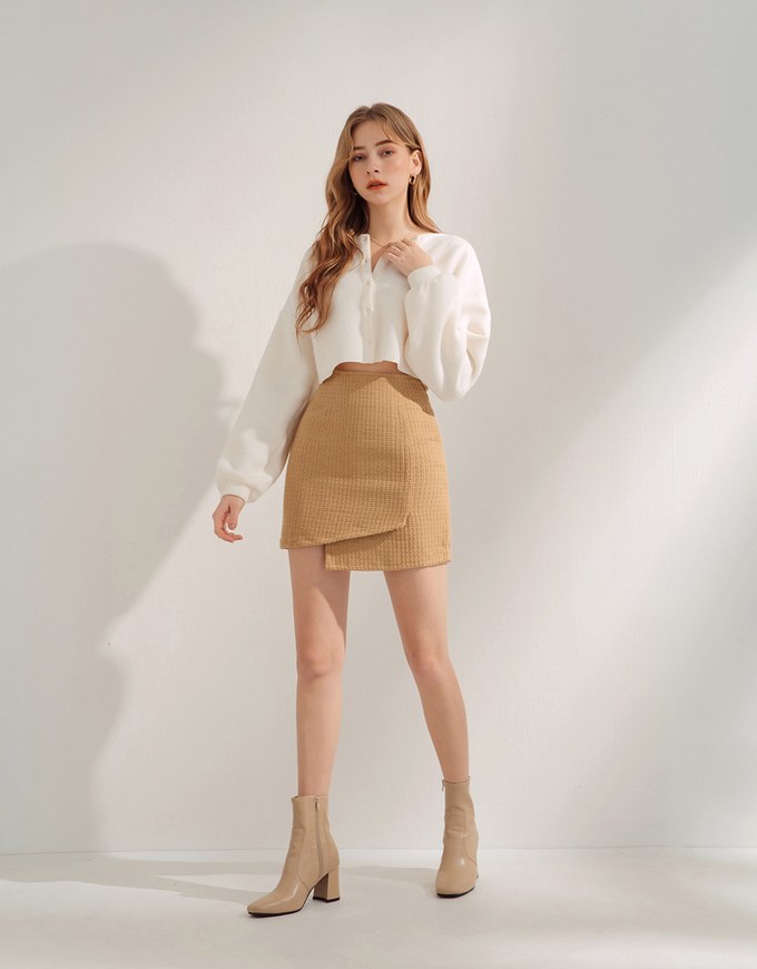 Casual Cooling Asymmetrical Woven A-Line Skirt