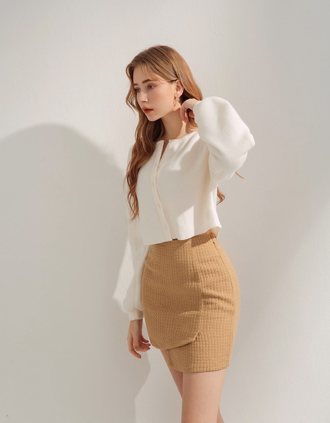 Casual Cooling Asymmetrical Woven A-Line Skirt