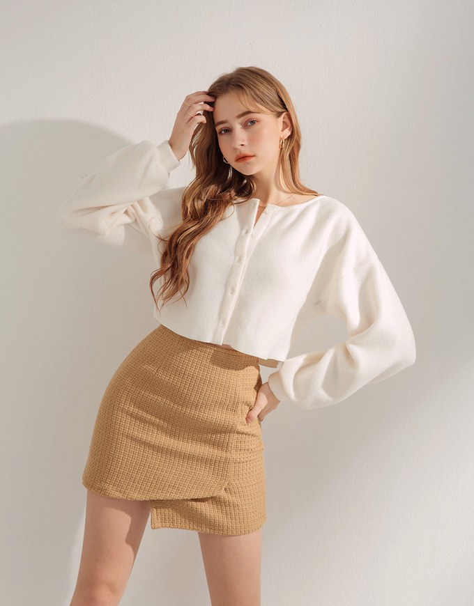 Casual Cooling Asymmetrical Woven A-Line Skirt