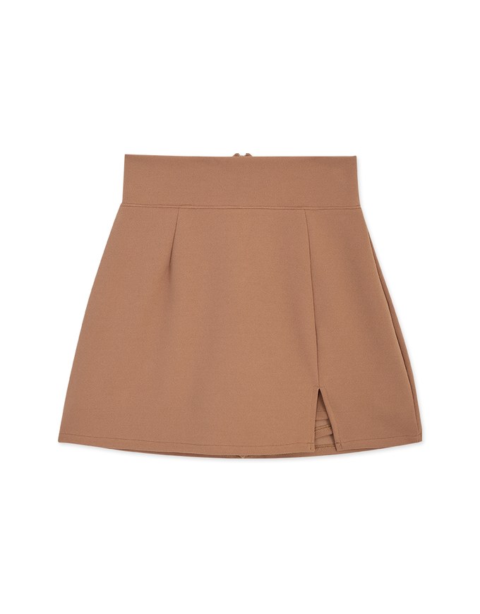 Stark Minimalism High Waisted Slimming Slit Skorts