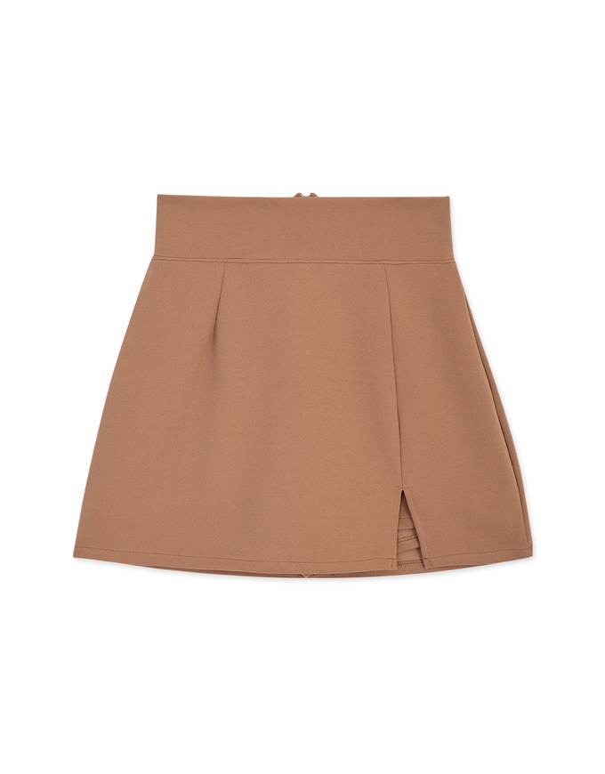 Stark Minimalism High Waisted Slimming Slit Skorts