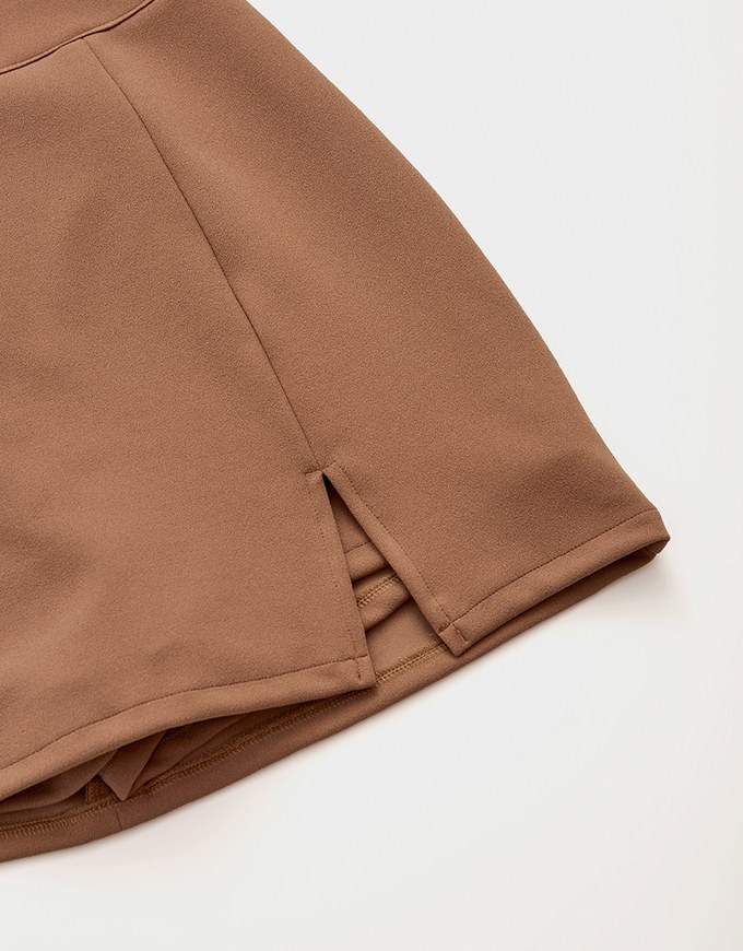 Stark Minimalism High Waisted Slimming Slit Skorts