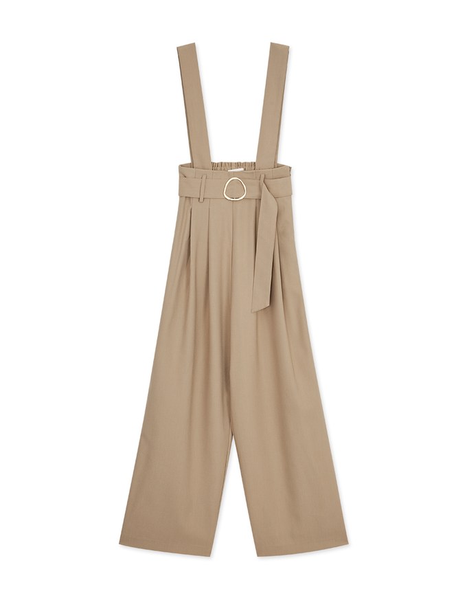 2Way High Waisted Pleated Wide Leg Pants (With Belt)
