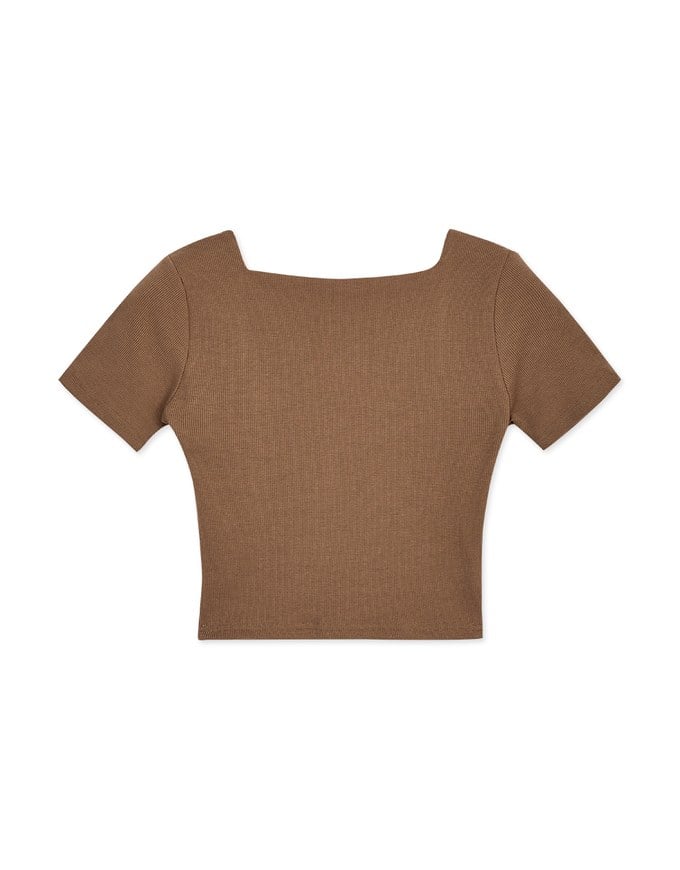 Sweetheart Neckline Minimalist Crop Top
