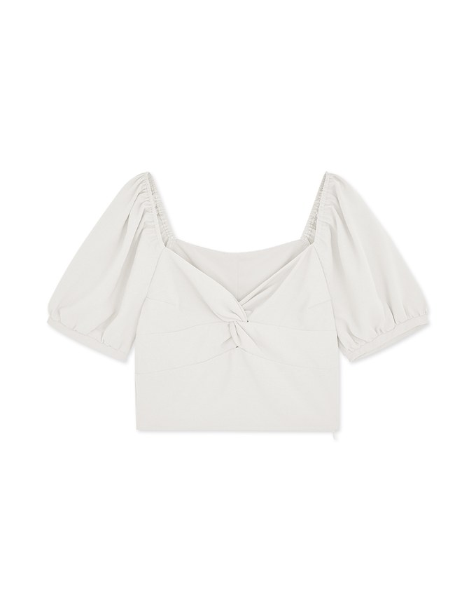 2WAY Finest Knot Puff Sleeve Crop Top