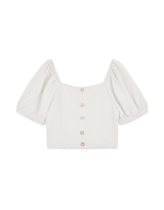2WAY Finest Knot Puff Sleeve Crop Top