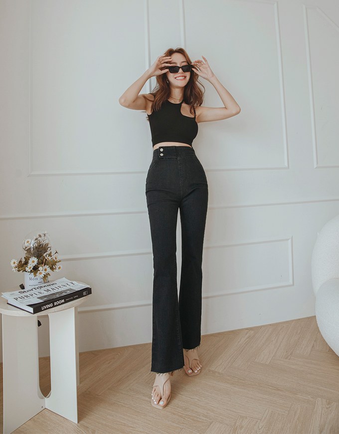 Regular Height- No Filter Snatched Waist Shape-Up Slimming Skinny-Fit Denim Jeans Boot Cut Pants 3.0