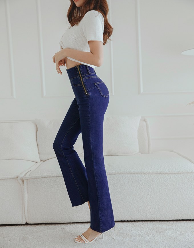 Regular Height- No Filter Snatched Waist Shape-Up Slimming Skinny-Fit Denim Jeans Boot Cut Pants 3.0