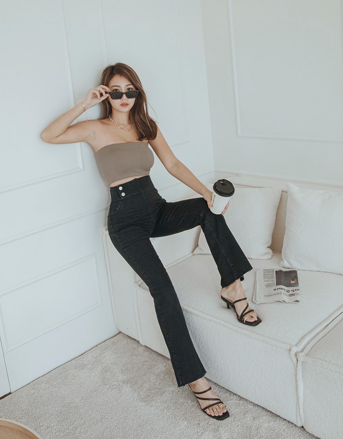 Petite Girl- No Filter Snatched Waist Shape-Up Slimming Skinny-Fit Denim Jeans Boot Cut Pants 3.0