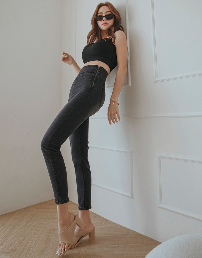 Regular Height- No Filter Snatched Waist Shape-Up Slimming Skinny-Fit Denim Jeans Pants 3.0