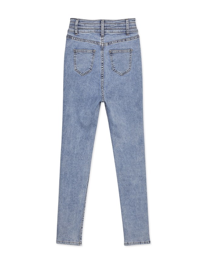 Urban Chic High Waisted Skinny Denim Jeans Pants