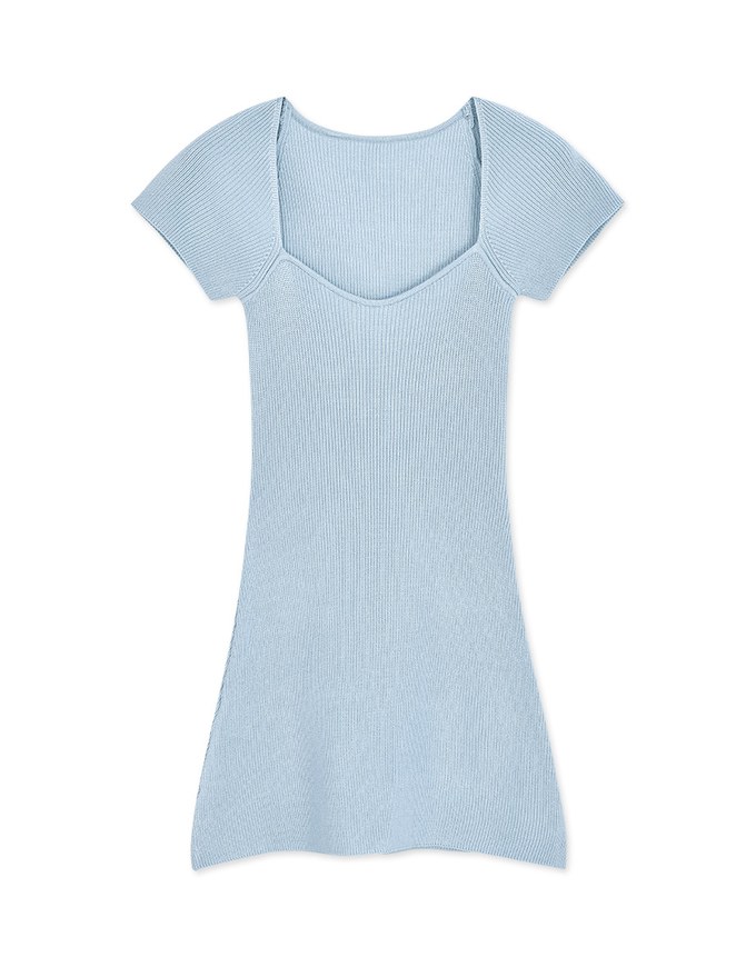 Beyond Basic Square-Neck Bodycon Mini Dress