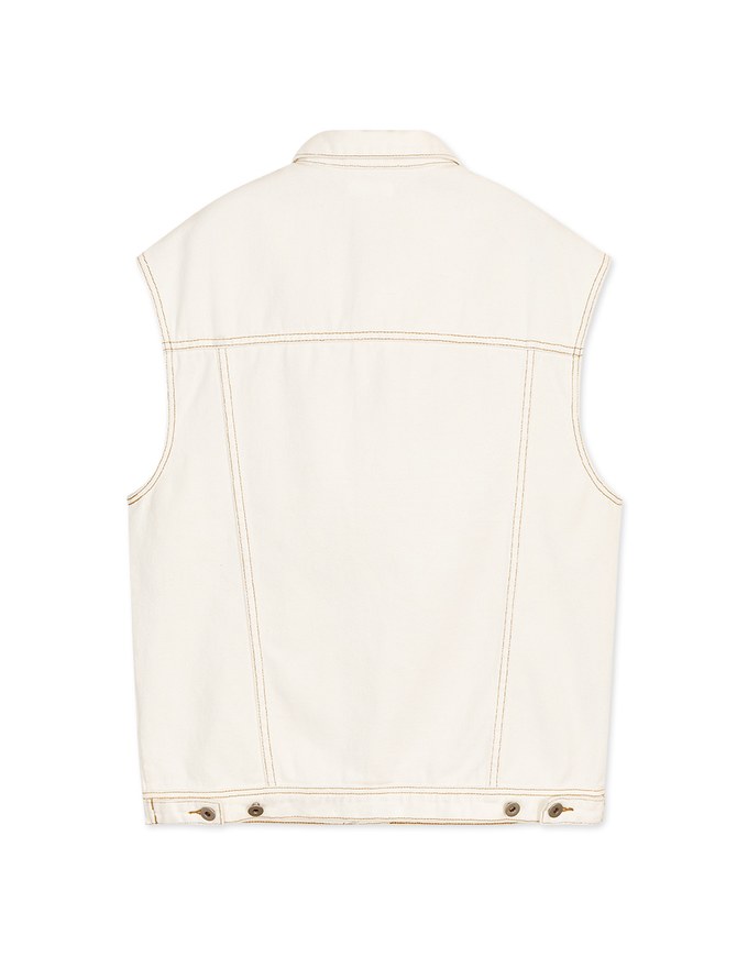 Très Chic Stitching Double Pocket Buttoned Vest