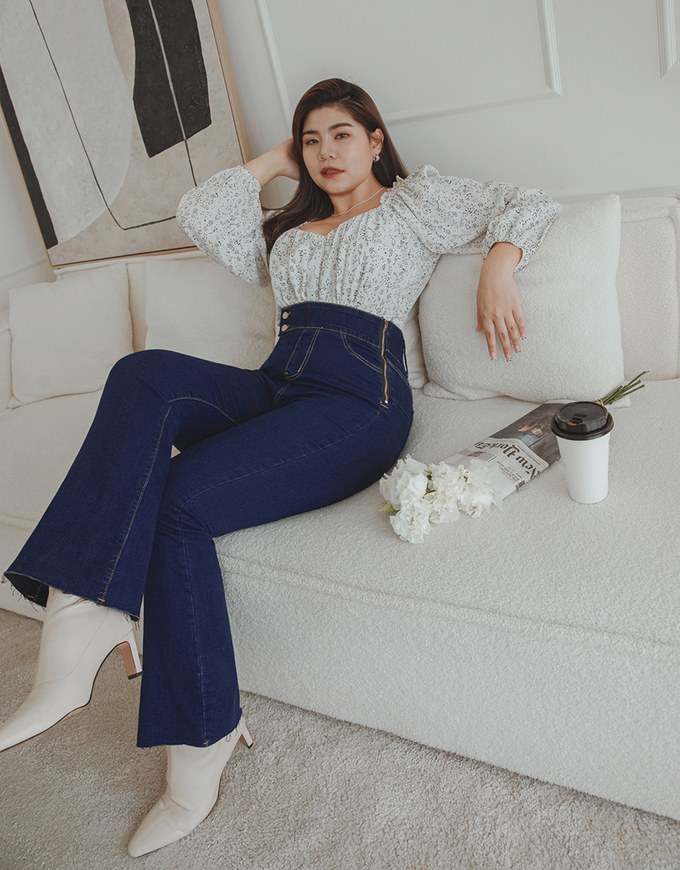 No Filter Snatched Waist Shape-Up Slimming Skinny-Fit Denim Jeans Boot Cut Pants 3.0