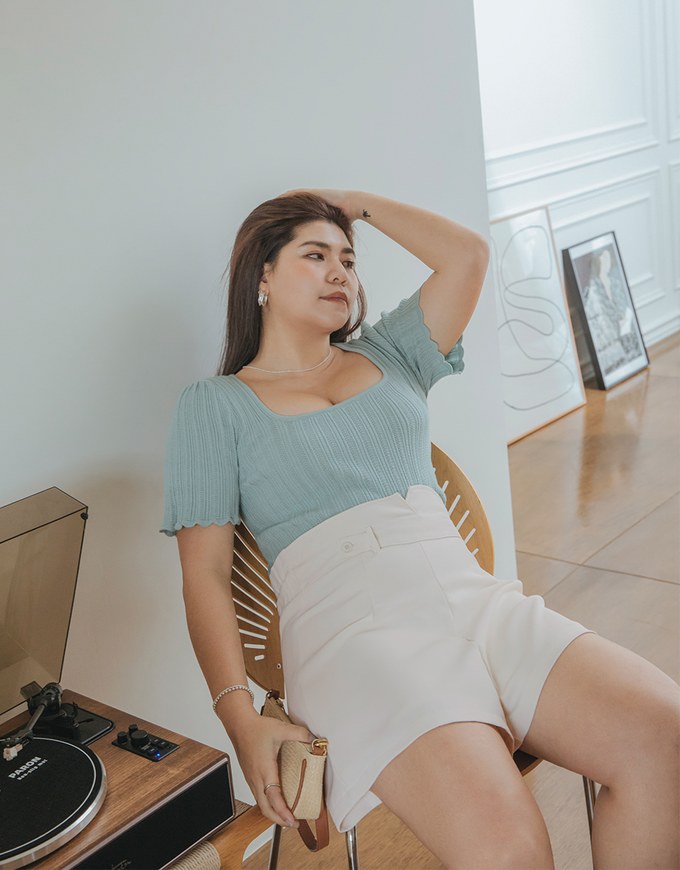 Elevated Detailing High Waisted Suit Shorts