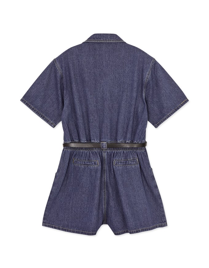 Iconic Denim Jeans Playsuit (with Belt)