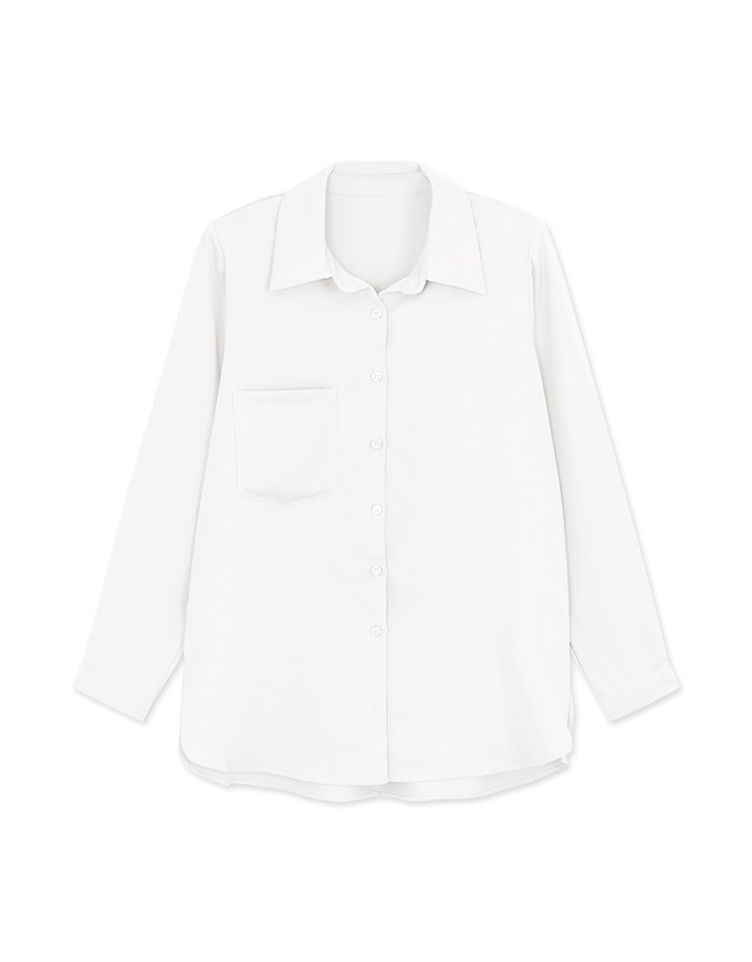 Basic Versatile Anti-Wrinkle Iron Free Blouse Shirt (With Detachable Shoulder Pads)