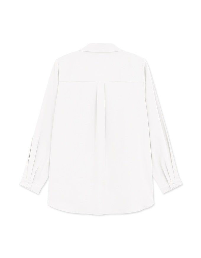 Basic Versatile Anti-Wrinkle Iron Free Blouse Shirt (With Detachable Shoulder Pads)